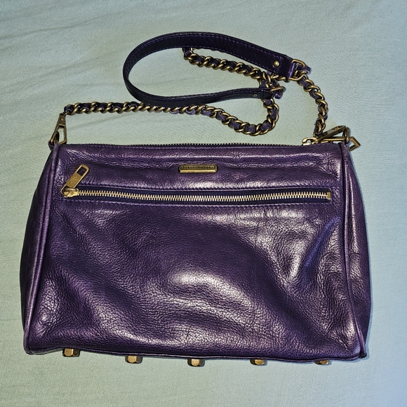 Rebecca Minkoff 5 Zip MAC Eggplant Purple Crossbody - Picture 9 of 17